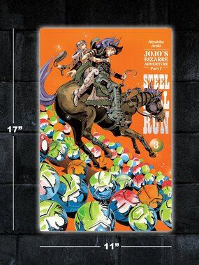 Jojo's Bizarre Adventure Steel Ball Run 3 manga poster - 11x17 wall art print